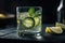 Cold Glass Of Water Infused With Lemon And Cucumber. Generative AI