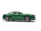 Cold green modern sports muscle car - side view