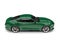 Cold green modern sports muscle car - top down side view