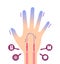 Cold hand blood circulation illustration sensitivity to cold, cold fingertips