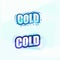 Cold letters. ice concept -