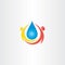 cold mineral drop of water people icon