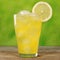 Cold orange lemonade in a glass