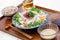 Cold pork salad, japanese summer cuisine