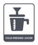 cold-pressed juicer icon in trendy design style. cold-pressed juicer icon isolated on white background. cold-pressed juicer vector