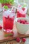 Cold rasberries drink