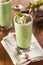 Cold Refreshing Mint Chocolate Chip MilkShake