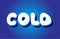 cold text 3d blue white concept vector design logo icon