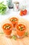 Cold tomato soup gazpacho