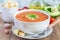 Cold tomato soup gazpacho