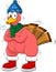 Cold Turkey Bird Cartoon Character