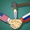 Cold war between the USA and Russia