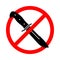 Cold weapons are prohibited icon