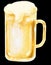 Cold wheat draft beer light with foam alcohol booze drink hand digital painting illustration