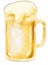 Cold wheat draft beer light with foam alcohol booze drink hand digital painting illustration