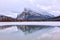 Cold Winter Morning at Vermilion Lakes in the Canadian Rockies of Banff National Park