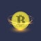 Colden Bitcoin Isolated. Crypto Currency Icon