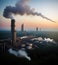 Cole power plant industry chimney releases dirty carbon monoxide smoke into air, generative ai