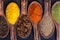 Colection of indian spices