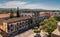 Colegio la Assuncion building seen from top of  Cathedral in Leon, Nicaragua