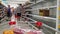 Coles supermarket empty asian noodle shelves amid coronavirus fears and panic buying