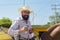 Colima, Colima, Mexico. February 11, 2023. Man riding a horse in the horseback riding for the charro bullfighting festivities