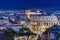 Coliseum Aerial view Night Scene, Rome