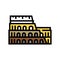 coliseum arena ancient rome building color icon vector illustration