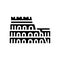 coliseum arena ancient rome building glyph icon vector illustration