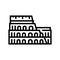 coliseum arena ancient rome building line icon vector illustration