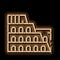 Coliseum Building neon glow icon illustration