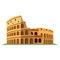 Coliseum or Colosseum of Rome. Italian ancient amphitheatre