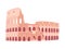 Coliseum in Rome. Italian sightseeing. Vector illustration.