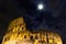 The Coliseum under the full moon