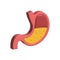 Colitis for medical design. Gastroenterology. Gut constipation icon design. Health care. stock illustration