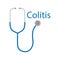 Colitis word and stethoscope icon