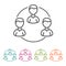 Collaboration Business People icons in thin line Style and flat Design.