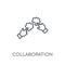 Collaboration linear icon. Modern outline Collaboration logo con