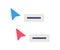 Collaboration realtime cursor single isolated icon with flat style