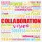 COLLABORATION word cloud collage, business concept background