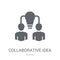 collaborative idea icon. Trendy collaborative idea logo concept