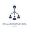 collaborative idea icon. Trendy flat vector collaborative idea i