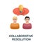 Collaborative Resolution icon. 3d illustration from corporate development collection. Creative Collaborative Resolution