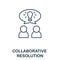 Collaborative Resolution icon. Line element from corporate development collection. Linear Collaborative Resolution icon