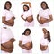 Collage of african pregnant woman