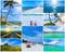 Collage about beachs at USA