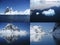 Collage of the beautiful Antarctic landscape of the Lemaire Chan