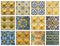 Collage of blue pattern tiles in Portugal