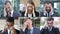 Collage of Business People Having Headache