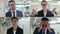 Collage of Business People Reacting to Loss
